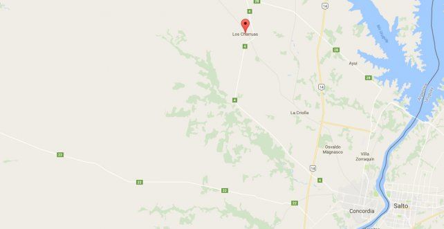 Los Charrúas se encuentra al norte de Concordia.