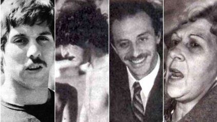 Las víctimas del clan: Eduardo Aulet, Ricardo Manoukian, Emilio Naum y Nélida Bollini de Prado 