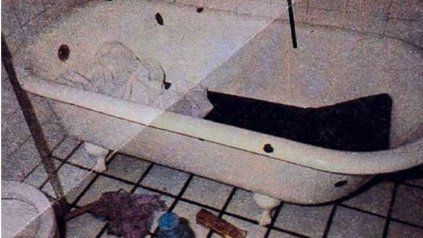 El baño de la casa de los Puccio 