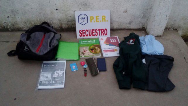 <b> No pudo estudiar.</b> A la víctima le robaron los útiles, luego recuperados.