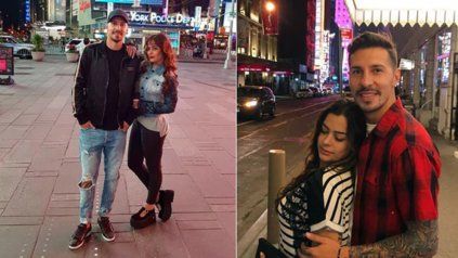 <div> Fabbro junto a su pareja, la modelo Larissa Riquelme. </div><div><div></div></div>