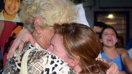 Fiamma Chapay rompió en llanto en la marcha de este miércoles